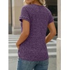image:imageAUTOMET Womens Short Sleeve Decorative Buttons ShirtsPurple