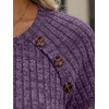 image:imageAUTOMET Womens Short Sleeve Decorative Buttons ShirtsPurple