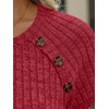image:imageAUTOMET Womens Short Sleeve Decorative Buttons ShirtsRed