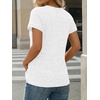 image:imageAUTOMET Womens Short Sleeve Decorative Buttons ShirtsWhite