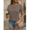 image:imageAUTOMET Womens Short Sleeve Shirts Dressy Business Casual Summer Tops 2026 Lace Spring Blouses Loose Fit Trendy OutfitsCoffe Grey