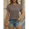 image:imageAUTOMET Womens Short Sleeve Shirts Dressy Business Casual Summer Tops 2026 Lace Spring Blouses Loose Fit Trendy OutfitsCoffe Grey