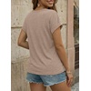 image:imageAUTOMET Womens Short Sleeve Shirts Dressy Business Casual Summer Tops 2026 Lace Spring Blouses Loose Fit Trendy OutfitsKhaki