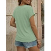 image:imageAUTOMET Womens Short Sleeve Shirts Dressy Business Casual Summer Tops 2026 Lace Spring Blouses Loose Fit Trendy OutfitsLight Green