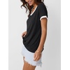 image:imageAUTOMET Womens Short Sleeve TShirts V Neck Summer Tops Comfy Clothes 2026Black