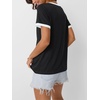 image:imageAUTOMET Womens Short Sleeve TShirts V Neck Summer Tops Comfy Clothes 2026Black