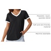 image:imageAUTOMET Womens Short Sleeve TShirts V Neck Summer Tops Comfy Clothes 2026Black