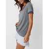 image:imageAUTOMET Womens Short Sleeve TShirts V Neck Summer Tops Comfy Clothes 2026Bluegrey