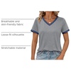 image:imageAUTOMET Womens Short Sleeve TShirts V Neck Summer Tops Comfy Clothes 2026Bluegrey