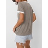 image:imageAUTOMET Womens Short Sleeve TShirts V Neck Summer Tops Comfy Clothes 2026Coffeegrey