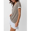 image:imageAUTOMET Womens Short Sleeve TShirts V Neck Summer Tops Comfy Clothes 2026Coffeegrey