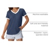 image:imageAUTOMET Womens Short Sleeve TShirts V Neck Summer Tops Comfy Clothes 2026Navy