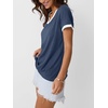 image:imageAUTOMET Womens Short Sleeve TShirts V Neck Summer Tops Comfy Clothes 2026Navy