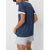 image:imageAUTOMET Womens Short Sleeve TShirts V Neck Summer Tops Comfy Clothes 2026Navy