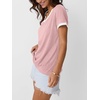 image:imageAUTOMET Womens Short Sleeve TShirts V Neck Summer Tops Comfy Clothes 2026Pink