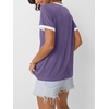image:imageAUTOMET Womens Short Sleeve TShirts V Neck Summer Tops Comfy Clothes 2026Purple