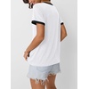 image:imageAUTOMET Womens Short Sleeve TShirts V Neck Summer Tops Comfy Clothes 2026White