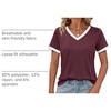 image:imageAUTOMET Womens Short Sleeve TShirts V Neck Summer Tops Comfy Clothes 2026Winered