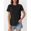image:imageAUTOMET Womens Short Sleeve Tops Crewneck TShirts Summer Casual ShirtsBlack