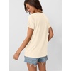 image:imageAUTOMET Womens Short Sleeve Tops Crewneck TShirts Summer Casual ShirtsCream