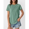 image:imageAUTOMET Womens Short Sleeve Tops Crewneck TShirts Summer Casual ShirtsLightgreen