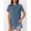 image:imageAUTOMET Womens Short Sleeve Tops Crewneck TShirts Summer Casual ShirtsNavy