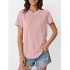 image:imageAUTOMET Womens Short Sleeve Tops Crewneck TShirts Summer Casual ShirtsPink
