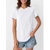 image:imageAUTOMET Womens Short Sleeve Tops Crewneck TShirts Summer Casual ShirtsWhite