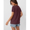 image:imageAUTOMET Womens Short Sleeve Tops Crewneck TShirts Summer Casual ShirtsWinered
