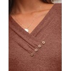 image:imageAUTOMET Womens Short Sleeve Tunics Summer Tops V Neck Button Shirts 2026Caramel