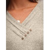 image:imageAUTOMET Womens Short Sleeve Tunics Summer Tops V Neck Button Shirts 2026Khaki