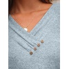 image:imageAUTOMET Womens Short Sleeve Tunics Summer Tops V Neck Button Shirts 2026Light Blue