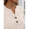 image:imageAUTOMET Womens Spring Top Summer Short Sleeve T Shirt Business Dressy Casual Blouse Henley V Neck Sweater Loose Fit Tee TunicApricot