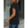 image:imageAUTOMET Womens Spring Top Summer Short Sleeve T Shirt Business Dressy Casual Blouse Henley V Neck Sweater Loose Fit Tee TunicBlack