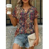 image:imageAUTOMET Womens Spring Tops 2026 Short Sleeve Shirts HenleyBoho a
