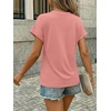 image:imageAUTOMET Womens Spring Tops 2026 Short Sleeve Shirts HenleyCoral