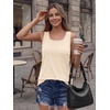 image:imageAUTOMET Womens Square Neck Tank TopApricot