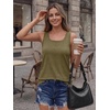 image:imageAUTOMET Womens Square Neck Tank TopArmy Green