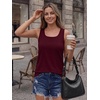 image:imageAUTOMET Womens Square Neck Tank TopBurgundy