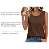 image:imageAUTOMET Womens Square Neck Tank TopChocolate Brown