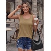 image:imageAUTOMET Womens Square Neck Tank TopCoffee