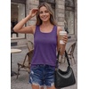 image:imageAUTOMET Womens Square Neck Tank TopDark Purple