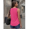 image:imageAUTOMET Womens Square Neck Tank TopHot Pink