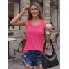 image:imageAUTOMET Womens Square Neck Tank TopHot Pink