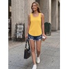 image:imageAUTOMET Womens Square Neck Tank TopYellow