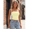 image:imageAUTOMET Womens Strapless Bandeau Tube Tops Stretchy Summer Going Out TankLight Yellow