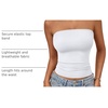 image:imageAUTOMET Womens Strapless Bandeau Tube Tops Stretchy Summer Going Out TankWhite