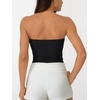image:imageAUTOMET Womens Strapless Tube Tops Bandeau Crop TopsBlack
