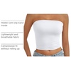 image:imageAUTOMET Womens Strapless Tube Tops Bandeau Crop TopsWhite