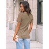 image:imageAUTOMET Womens Summer Short Sleeve T Shirt 2026 Spring Vacation V Neck Tops Lace Blouses Dressy Casual Fashion ClothesKhaki